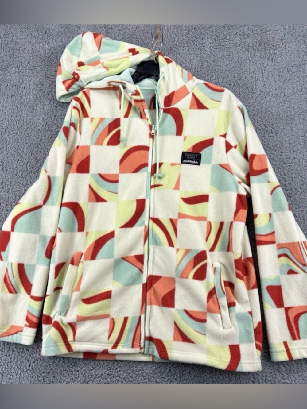 Massive-Outdoors Full-Zip Fleece Hooded Jacket, size Small, EUC